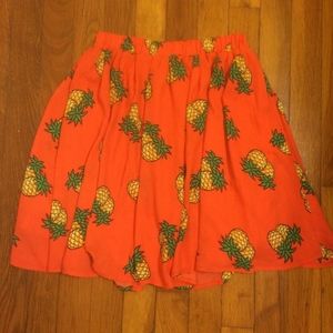 Orange Pineapple Skirt